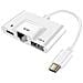 Adattatore Usb-c A Ethernet / Usb / Usb-c Compatto Plug And Play - Foto miniatura 1