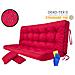 Cuscino Per Altalena Hollywood, Morbido Cuscino Per Seduta, Resistente Cuscino Per Altalena Da Giardino, Cuscino Adatto Per Roulotte, Cuscino Per Panca Con Schienale. Larghezza 140 Cm - Rosso - Foto miniatura 4