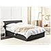 Letto Contenitore Tessuto Orbey 140 X 200 Cm Grigio - Foto miniatura 1