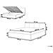 Letto Contenitore Tessuto Orbey 140 X 200 Cm Grigio - Foto miniatura 4