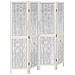 Divisorio Ambienti 4pannelli Bianco Legno Massello Di Paulownia - Foto miniatura 1