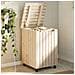 Cesta Biancheria Con Ruote Rana 45x45x64 Cm Legno Massello Pino - Foto miniatura 1