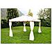 Gazebo Da Esterno 3x3 Mt Struttura In Alluminio E Telo In Poliestere Con Tende Laterali Scorrevoli Privacy - Foto miniatura 3