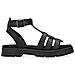 Black Casual Open Sandals Sandali Pelle Scarpe Donna Nero Eu 37, V4255-00 - Foto miniatura 2