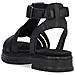 Black Casual Open Sandals Sandali Pelle Scarpe Donna Nero Eu 37, V4255-00 - Foto miniatura 3