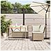 Set Divano da Giardino 3 pz con Cuscini Beige in Polyrattan - Foto miniatura 2