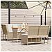 Set Divano da Giardino 3 pz con Cuscini Beige in Polyrattan - Foto miniatura 1