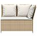 Set Divano da Giardino 3 pz con Cuscini Beige in Polyrattan - Foto miniatura 9