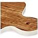 Tagliere In Legno Con Bordo Bianco 40cm 25,7x40x1,5 Cm. Colore Del Legno - Foto miniatura 3