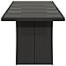 Tavolo da Giardino Piano in Vetro Nero 240x90x75 cm Polyrattan - Foto miniatura 5