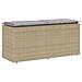 Panca da Giardino con Cuscino Beige 110x40x44 cm in Polyrattan - Foto miniatura 1