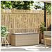 Panca da Giardino con Cuscino Beige 110x40x44 cm in Polyrattan - Foto miniatura 2