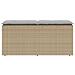 Panca da Giardino con Cuscino Beige 110x40x44 cm in Polyrattan - Foto miniatura 4
