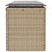 Panca da Giardino con Cuscino Beige 110x40x44 cm in Polyrattan - Foto miniatura 5