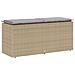 Panca da Giardino con Cuscino Beige 110x40x44 cm in Polyrattan - Foto miniatura 6