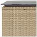 Panca da Giardino con Cuscino Beige 110x40x44 cm in Polyrattan - Foto miniatura 7