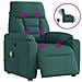 Poltrona Massaggiante Reclinabile Elettrica Verde Scuro Tessuto - Foto miniatura 1