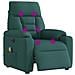 Poltrona Massaggiante Reclinabile Elettrica Verde Scuro Tessuto - Foto miniatura 3