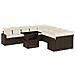 Set Divani da Giardino 11 pz con Cuscini Polyrattan Marrone - Foto miniatura 1