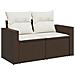 Set Divani da Giardino 11 pz con Cuscini Polyrattan Marrone - Foto miniatura 6