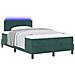 Letto Box Spring con Materasso & LED Verde Scuro 120x200 cm Velluto - Foto miniatura 1