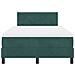 Letto Box Spring con Materasso & LED Verde Scuro 120x200 cm Velluto - Foto miniatura 6