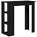 Tavolo da Bar con Ripiano - Rovere Nero, 102x50x103.5 cm, Realizzato in Legno Ingegnerizzato - Foto miniatura 1
