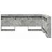 Testata contenitore Grigio cemento 140 cm Legno multistrato - Foto miniatura 5