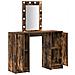 Toeletta con Luci LED Rovere Affumicato 102x33x135 cm - Foto miniatura 4