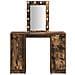 Toeletta con Luci LED Rovere Affumicato 102x33x135 cm - Foto miniatura 5