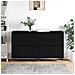 Sideboards 2 pcs Rovere nero 120 x 35 x 70 cm Legno multistrato - Foto miniatura 4
