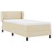 Letto box spring con materasso Crema 90 x 200 cm Tessuto - Foto miniatura 7