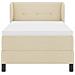 Letto box spring con materasso Crema 90 x 200 cm Tessuto - Foto miniatura 8