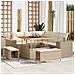 Set Divano da Giardino 8 pcs Beige polyrattan - Foto miniatura 2