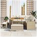 Set Divano da Giardino 8 pcs Beige polyrattan - Foto miniatura 3