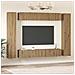 Set mobile TV 10 pcs rovere artigianale 30.5 x 30 x 90 cm - Foto miniatura 4