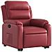 Poltrona Alzapersona Reclinabile Rosso Vino in Similpelle - Foto miniatura 4