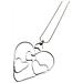 Collana Lunga In Catena Fine E Ciondolo Miss Heart In Argento Placcato - Foto miniatura 2