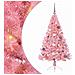 Albero di Natale artificiale con luci integrate Rosa 150 cm PVC - Foto miniatura 1