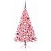 Albero di Natale artificiale con luci integrate Rosa 150 cm PVC - Foto miniatura 3
