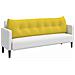 Cuscino per Schiena Giallo Chiaro 180 x 24 x 50 cm Tessuto - Foto miniatura 3