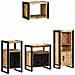 Set di mobili per il bagno 4 pcs Legno di mango massello - Foto miniatura 1