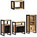 Set di mobili per il bagno 4 pcs Legno di mango massello - Foto miniatura 2