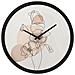 Orologio Da Parete Flower B Con Decoro Floreale Multicolor - Foto miniatura 1