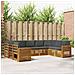 Set divani 9 pcs Naturale e Antracite Legno di Acacia Massello - Foto miniatura 2