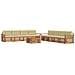 Set di divani da esterno con cuscino 9 pcs Naturale e Beige - Foto miniatura 1