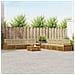 Set di divani da esterno con cuscino 9 pcs Naturale e Beige - Foto miniatura 2