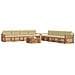 Set di divani da esterno con cuscino 9 pcs Naturale e Beige - Foto miniatura 3