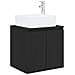 Mobile Lavabo da Parete Nero 53 x 35 x 63 cm - Foto miniatura 1