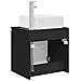 Mobile Lavabo da Parete Nero 53 x 35 x 63 cm - Foto miniatura 4